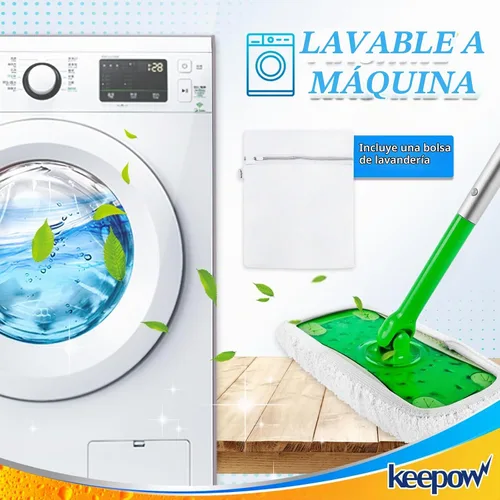 Vista 7 de KEEPOW Almohadillas de microfibra reutilizables compatibles con Swiffer