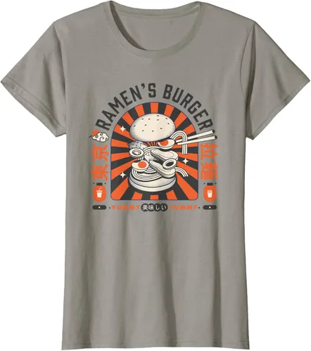 Vista 13 de Ramen's Burger Japan Art Anime Ramen Japon Pop Style Vintage Camiseta, gris, S Gris Oscuro