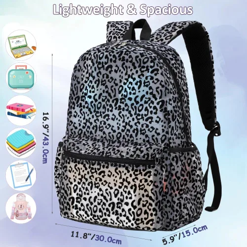 Vista 2 de Meisohua Mochila para niñas para escuela primaria y secundaria para niños, mochila de malla ligera para niñas, mochila casual para viajes, Negro