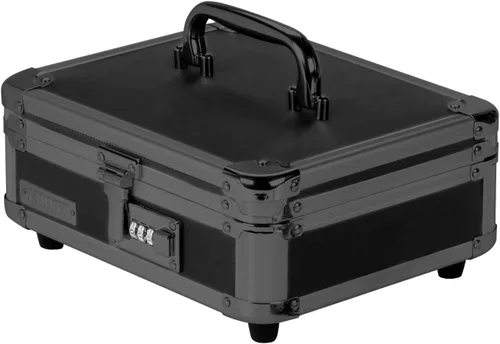 Vista 2 de Vaultz Caja de efectivo con cerradura con bandeja para billetes y monedas, cerradura de combinación, 8.5 x 4 x 10 pulgadas, negro táctico (VZ00308)