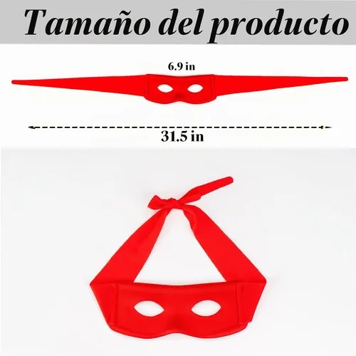 Vista 2 de 4 piezas de máscara de ojos para disfraz de Halloween, accesorios de cosplay de héroe, fiesta de disfraces