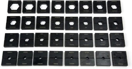 Vista 4 de TEMCo Industrial Crimpadora Hidráulica de Terminales de Cable TH0005 V2.0 (11 US TON) 10 AWG a 600 MCM Kit de Herramientas de Cable de Terminal