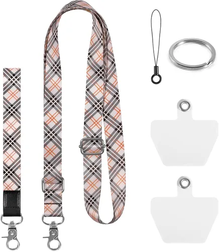 Vista 7 de Cordón para teléfono celular, correa cruzada para teléfono, correa de muñeca, cordones para llaves, correas de hombro ajustables universales