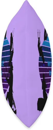 Vista 2 de Kitesurf Gifts and Surf Lover Tees by taiche Kitesurfers Be Up with The Boards Retro Style 4 Throw Pillow, 18x18, Multicolor