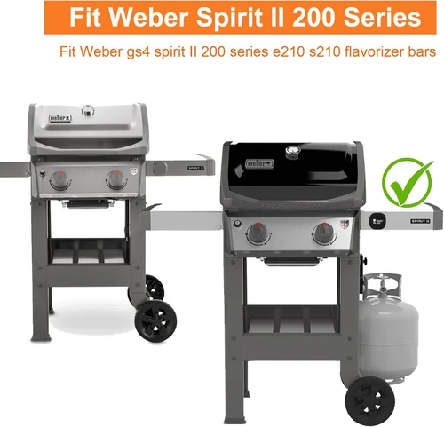 Vista 2 de BBQ Future 7635 Barras aromatizantes para Weber Spirit 200 Grill Parts (7635 sin 60540 para Weber Spirit II 200, acero porcelana)