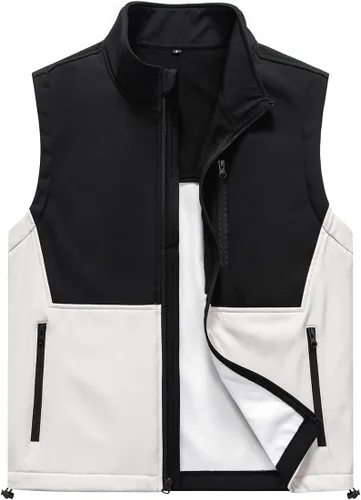 Vista 11 de Msmsse Chaleco ligero para hombre, con cuello alto, sin mangas, para senderismo, correr, golf
