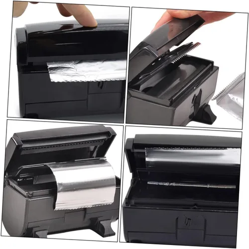 Vista 4 de DOITOOL 2 piezas de papel de estaño cortador de peluquería Abs protección del medio ambiente Material Mini, Negro