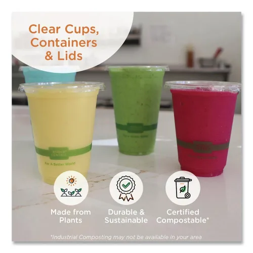 Vista 2 de World Centric CP-CS-9Q - Vasos Ingeo 100 % compostables