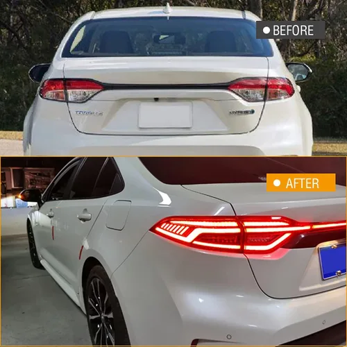 Vista 2 de TT-ABC Mods - Luces traseras para Toyota Corolla 2020-2024, todos los modelos compatibles (rojo)