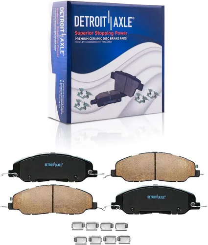 Vista 120 de Detroit Axle - Pastillas de freno de cerámica delanteras Reemplazo de pinza de freno derecha para Dodge Ram 1500 Dakota, Ram 1500 Classic - Juego