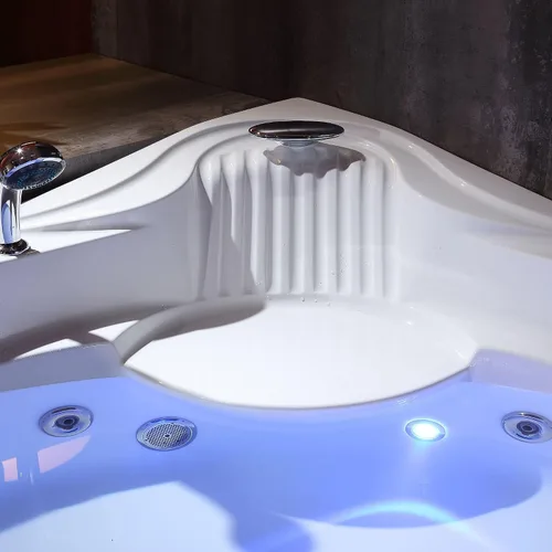 Vista 6 de Empava 59" Corner Whirlpool Tub, Jetted Bathtub for 2 Person