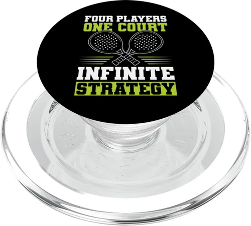 Vista 8 de Cuatro jugadores de una cancha de palas de pádel PopSockets adhesivo PopGrip