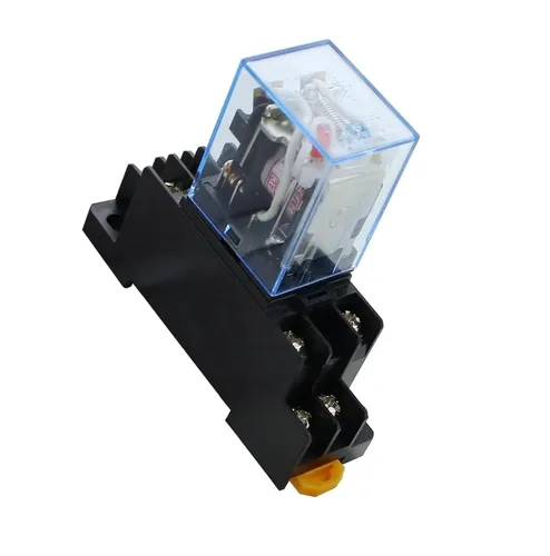 Vista 4 de XMKT 10set AC/DC 12V 24V 36V 48V 110V 220V Coil Power Relay LY2NJ with Socket(AC,12V)