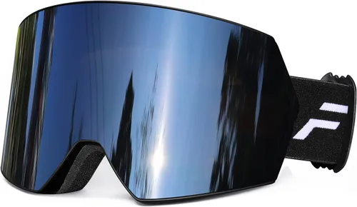 Vista 13 de FMY - Gafas de esquí para hombres, mujeres y jóvenes - Gafas de snowboard y esquí con protección antivaho UV400 para adultos