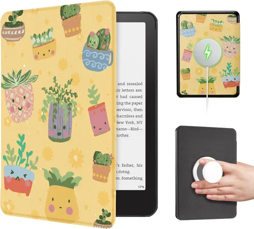 Vista 12 de CoBak Funda con cubierta magnética plegable para Kindle Paperwhite de 7 pulgadas de 12ª generación 2024 y Kindle Colorsoft - para PopSockets Grip