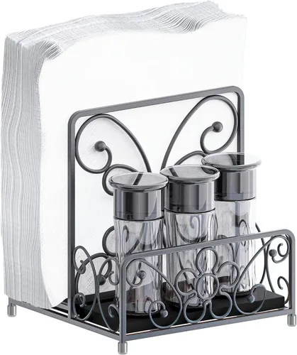 Vista 10 de Bandeja Soporte de Toallas de Invitados de Acrílico para Baño – Soporte Vertical para Toallas de Papel para Toallas de Mano Desechables, Organizador