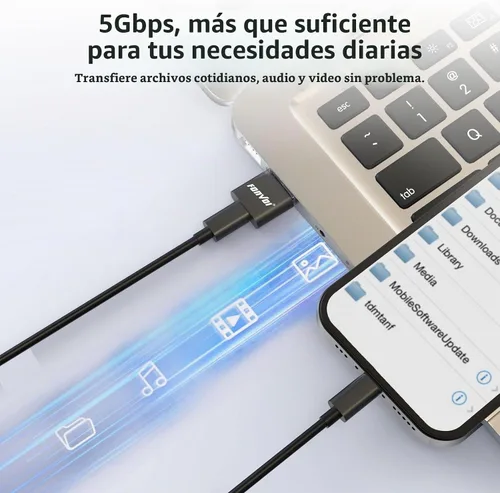 Vista 6 de Paquete de 4 adaptadores USB a USB C, cargador USB C hembra a A macho tipo C compatible con Apple MagSafe, iPhone 11, 12, 13, 14 Pro Max, Samsung