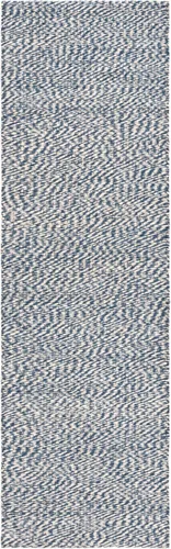 Vista 9 de SAFAVIEH Natural Fiber Collection - Alfombra de pasillo de 2 x 6 pies, azul y marfil, yute hecho a mano, ideal para zonas de alto tráfico en sala