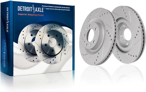 Vista 34 de Detroit Axle - Rotores de freno para Toyota Avalon 2020-2021 Camry 2020-2024, repuesto de rotores de freno de disco perforados y ranurados: rotor