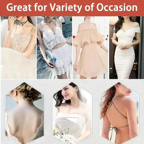 Vista 3 de Sticky Bra Adhesive Bra Backless Reusable,Silicone Bra,Sticky Push-Up Bra & Water Proof Nipple Covers
