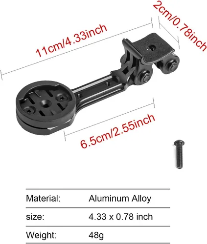 Vista 2 de x xotic tech Soporte de ángulo ajustable para computadora compatible con manillar integrado Colnago CC01 V4Rs C68, compatible con Garmin o Wahoo
