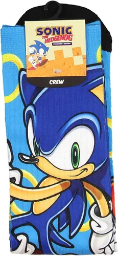 Vista 3 de Sonic The Hedgehog - Anillos dorados sublimados de media pantorrilla, Azul
