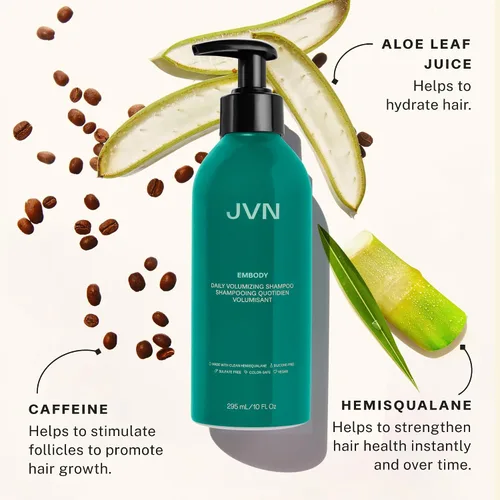 Vista 2 de JVN Embody - Champú voluminizador y acondicionador hidratante nutritivo, 20 onzas líquidas, aumenta el cuerpo y la plenitud, acondicionador