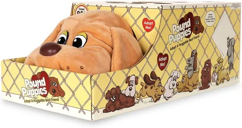 Vista 6 de Basic Fun Pound Puppies - Peluche clásico de animal de peluche - Gran regalo para niñas y niños - 43 cm - Beige