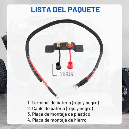 Vista 4 de Poste de batería DICMIC con cables de alto voltaje resistentes al agua para Can Am Maverick X3, se adapta a agujeros y accesorios de fábrica