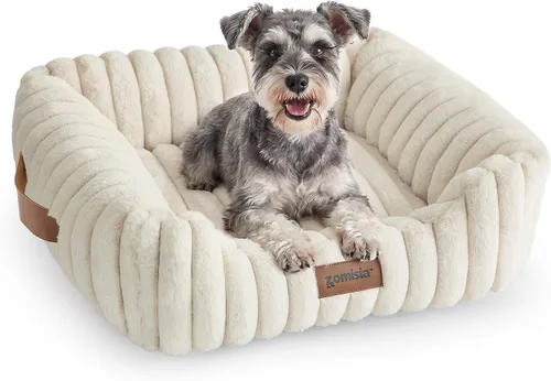 Vista 8 de ZOMISIA Cama para perros pequeños, cama para gatos de interior con funda