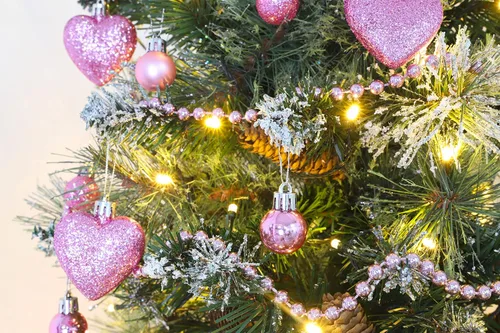 Vista 2 de Christmas Concepts® Juego de 25 mini bolas para árbol de Navidad - 25 mm - Adornos colgantes decorados con acabado brillante, mate y purpurina