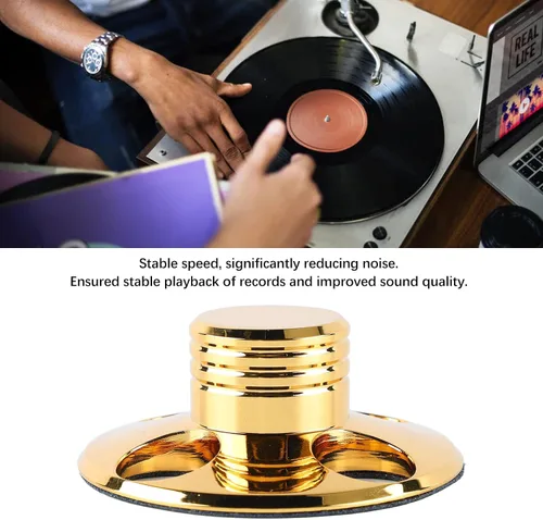 Vista 3 de Estabilizador de peso de registro, reemplazo de disco de disco de metal para tocadiscos de vinilo para fonógrafo
