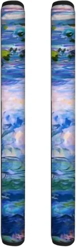 Vista 33 de DISNIMO Juego de 2 fundas para manijas de puerta de refrigerador con diseño floral de mariposa azul, protector de decoración de electrodomésticos