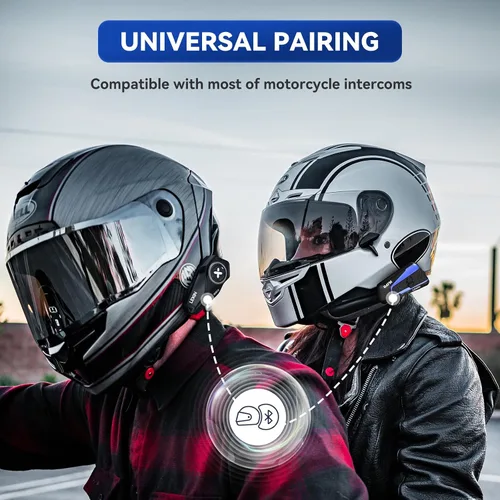 Vista 7 de LEXIN G2P Auriculares Bluetooth para Casco de Motocicleta, Sistemas de Comunicación de Intercomunicación en Grupo, Radio FM/ 6