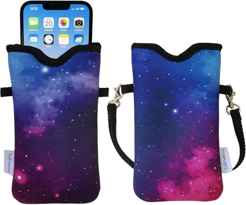 Vista 82 de Tainada Funda Estuche Bolsa de Neopreno para Teléfono para Hombres y Mujeres con Correa Cruzada/Cordón para el Cuello para iPhone 17/16/15 Pro Max