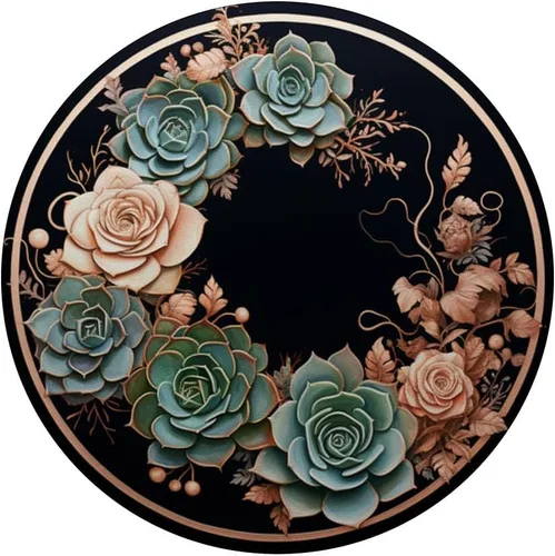 Vista 3 de PopSockets PopGrip estándar con diseño Glam de Echeveria Suculentas Rosa Rosa