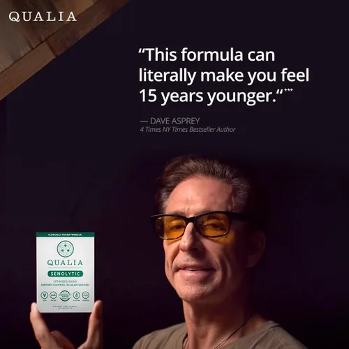 Vista 4 de QUALIA LIFE SCIENCES Suplemento senolítico, fisetina, quercetina, piperlongumina y más, suplemento para el envejecimiento, apoya la reparación