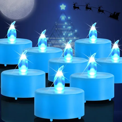 Vista 8 de Velas LED sin llama con control remoto y temporizador, paquete de 12 velas eléctricas a pilas, velas votivas parpadeantes brillantes, duran más