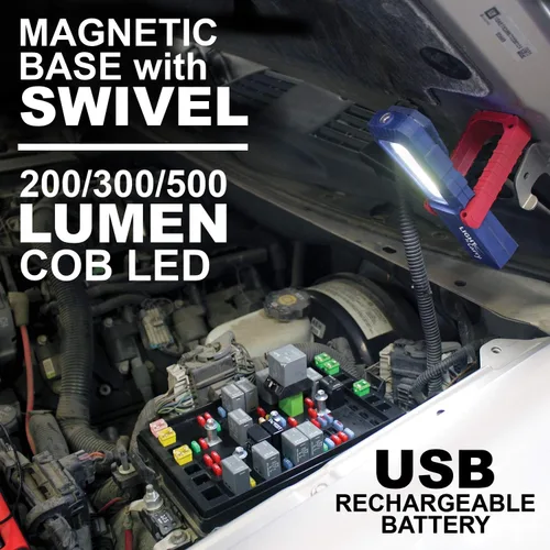Vista 2 de Clore Automotive Light-N-Carry LNC1341 - Luz de trabajo LED COB recargable, 300 lúmenes