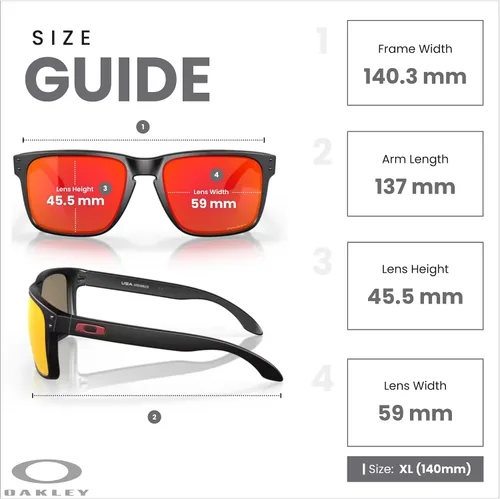 Vista 4 de OAKLEY Holbrook XL OO9417 Square Sunglasses For Men+ Bundle Accessory Leash Kit, Microfiber Pouch