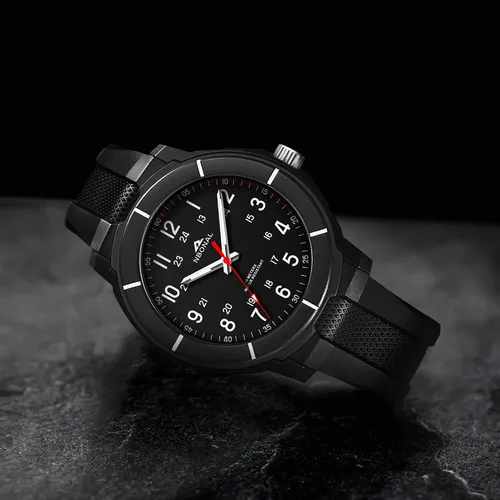 Vista 5 de NBONAL Reloj deportivo de campo para hombre, reloj táctico negro, resistente al agua, 24 horas, pantalla militar, reloj de pulsera casual de cuarzo