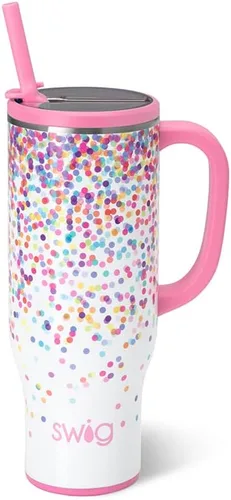 Vista 40 de Swig Life 40oz Insulated Mega Mug with Handle & Straw, Boho Desert DESIERTO BOHO