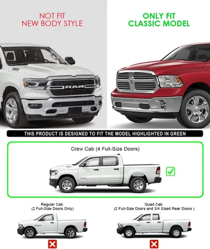 Vista 2 de APS - Estribo iBoard para camioneta Dodge RAM Crew Cab 4 de tamaño completo