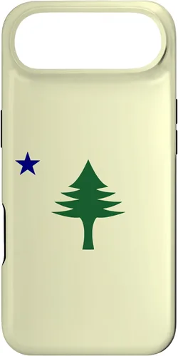 Vista 27 de Old Maine State Original Flag 1901 Pine Tree Case for iPhone 16