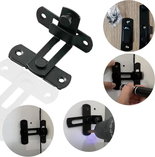 Vista 3 de Tunish - Cerradura grande para puerta corrediza de granero, pestillo de puerta delantera de seguridad para gabinete de vino, baño, garaje, jardín