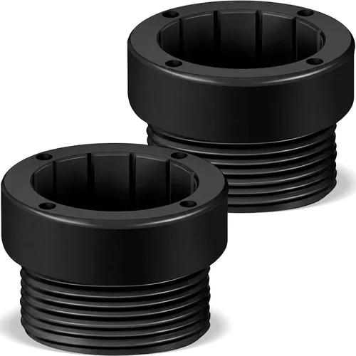 Vista 9 de Thyle Estabilizador de sombrilla de piscina, adaptador de inserción de 3/4 pulgadas, fundas adaptadoras roscadas, estabilizador de poste de Blanco