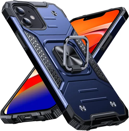 Vista 20 de Anqrp Funda resistente para iPhone 6/7/8/SE/SE2 con soporte de anillo mejorado y agarre, grado militar, a prueba de golpes, resistente y robusta