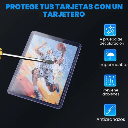 Vista 3 de Paquete de 200 fundas para tarjetas, cargadores superiores de plástico duro