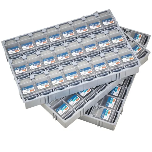 Vista 10 de Kit de diseño de resistencia de chip, tamaño EIA 1206, resistencia 0R-10M, 72 valores 7200PCS, 1% de tolerancia, cumple con RoHS