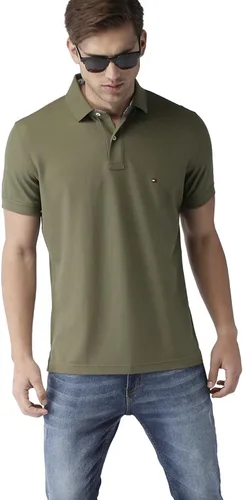 Vista 3 de Polo de piqué de algodón de manga corta para hombre en ajuste regular colección 2024